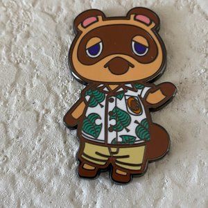 Animal Crossing Tom Nook phone and tech badge, metal stick-on, never used